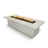 Top Fires Newport Rectangular Concrete Gas Fire Table in Ash