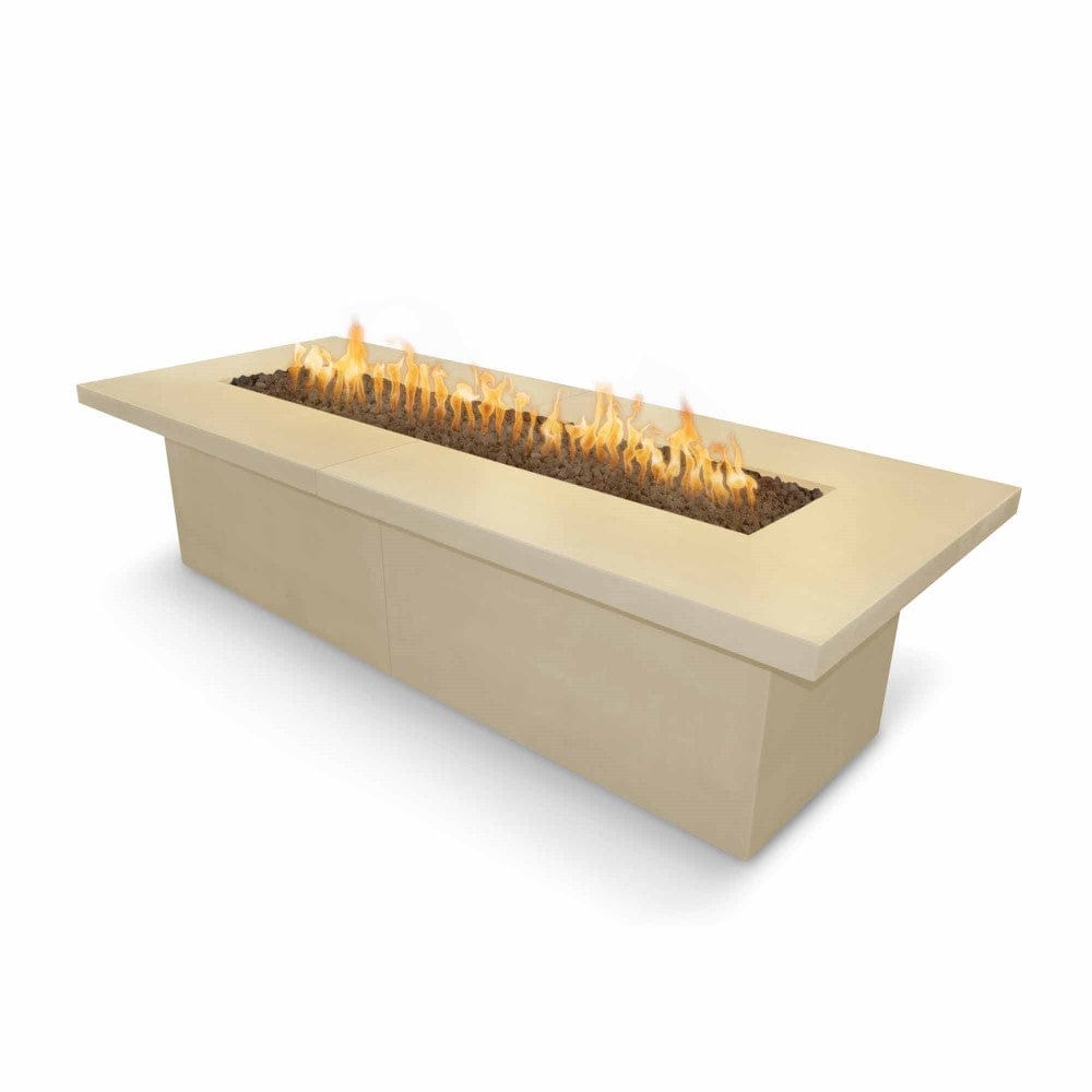 Top Fires Newport Rectangular Concrete Gas Fire Table in Vanilla