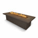 Top Fires Newport Rectangular Concrete Gas Fire Table in Chocolate
