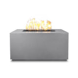 Top Fires 48-inch Rectangular Pismo GFRC Electronic Gas Fire Pit in Natural Gray