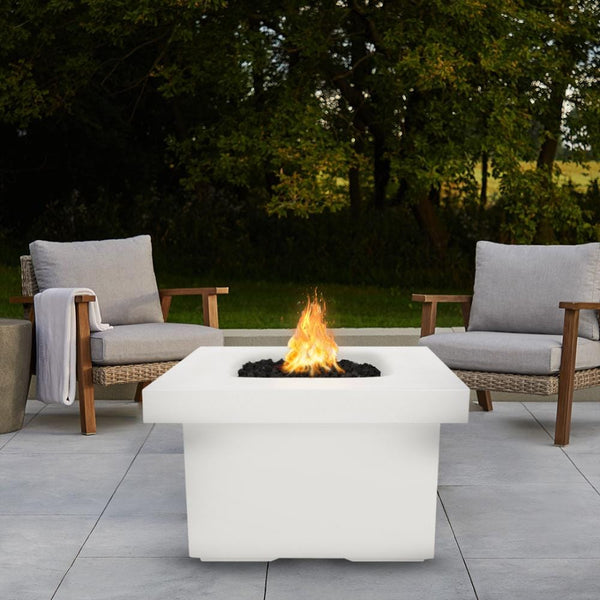 Top Fires Ramona Limestone Fire Pit in Patio - close-up view