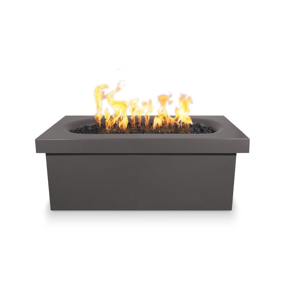 Top Fires Ramona 60" Rectangular GFRC Gas Fire Pit in Chestnut