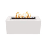 Top Fires Pismo White Rectangular Powder Coated Match Lit Gas Fire Pit