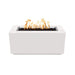 Top Fires Pismo White Rectangular Powder Coated Match Lit Gas Fire Pit