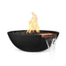 Sedona Round Concrete Gas Fire and Water Bowl Black