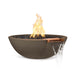 Sedona Round Concrete Gas Fire and Water Bowl Chocolate