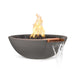 Top Fires Sedona 27-Inch Round Concrete Gas Fire and Water Bowl in Chestnut