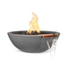 Top Fires Sedona 27-Inch Round Concrete Gas Fire and Water Bowl in Natural Gray