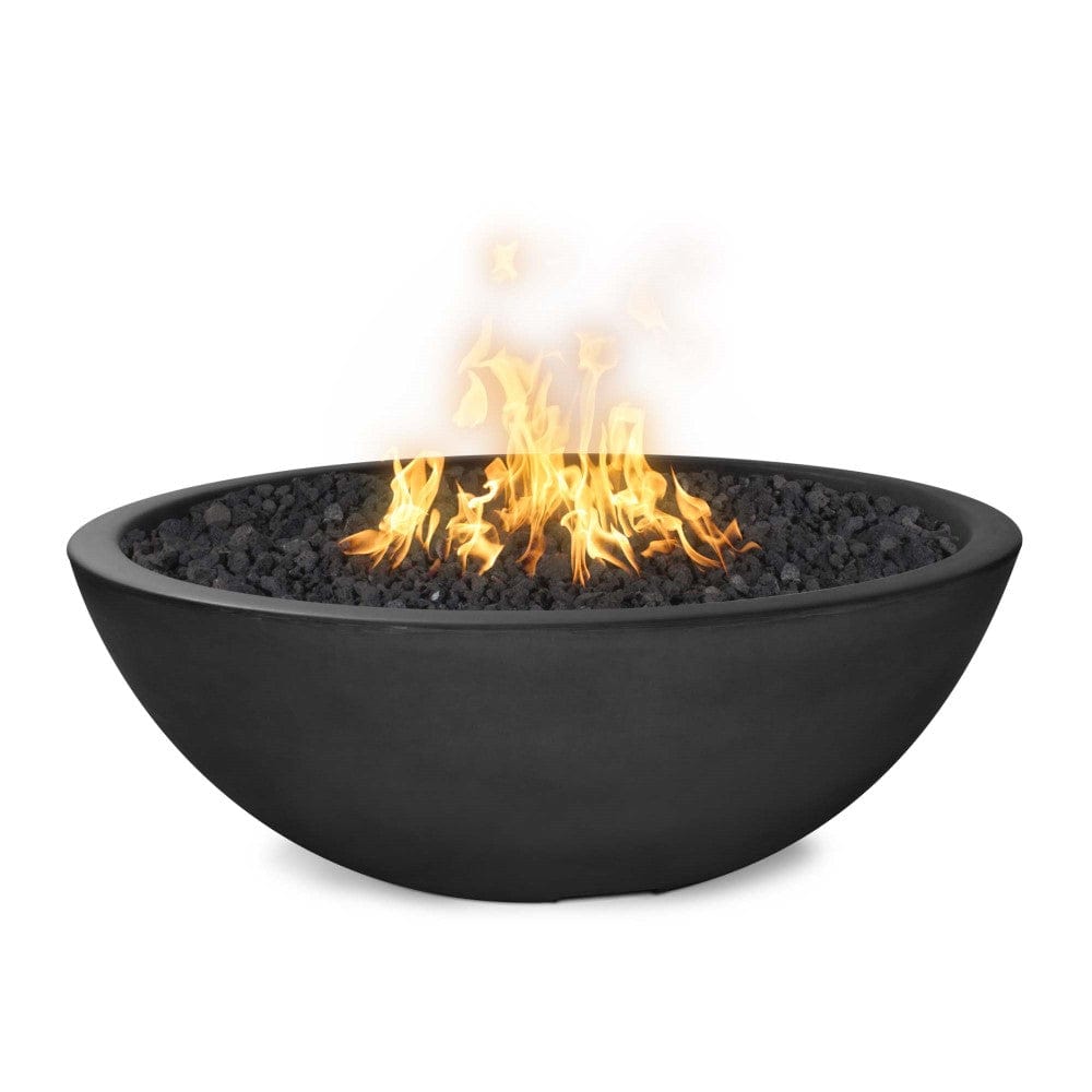 Top Fires Sedona 27-Inch Round Concrete Gas Fire Bowl in Black