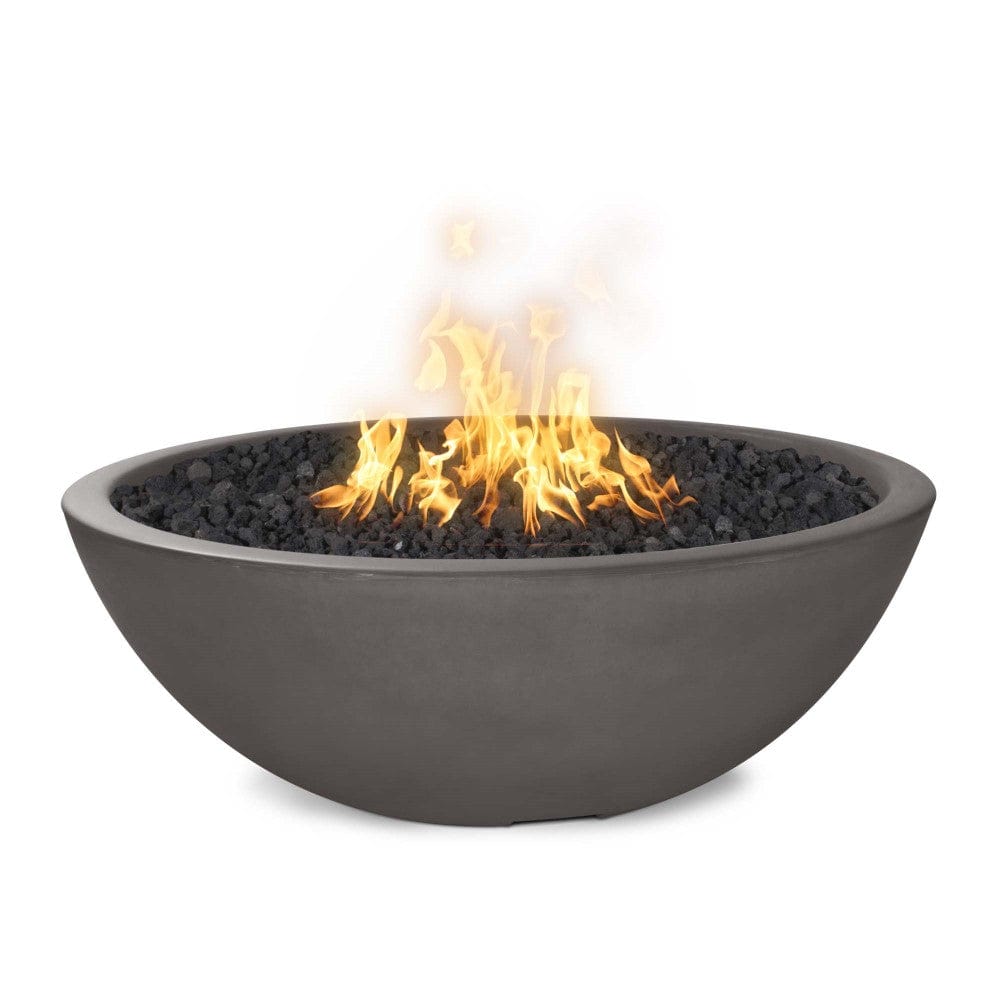 Top Fires Sedona 27-Inch Round Concrete Gas Fire Bowl in Chestnut