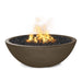 Top Fires Sedona 27-Inch Round Concrete Gas Fire Bowl in Chocolate
