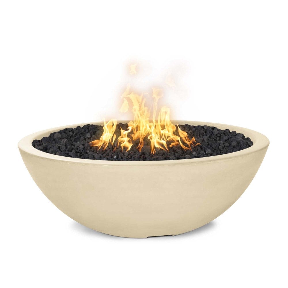 Top Fires Sedona 27-Inch Round Concrete Gas Fire Bowl in Vanilla