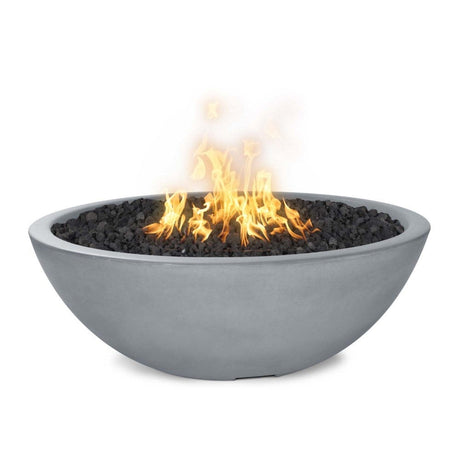 Top Fires 27-inch Round Concrete Match Lit Gas Fire Bowl Gray