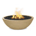 Top Fires 27-inch Round Concrete Match Lit Gas Fire Bowl Brown