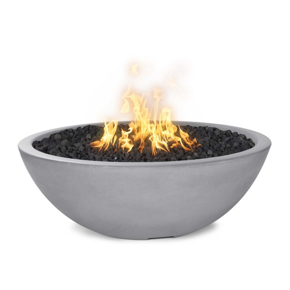Top Fires 27-inch Round Concrete Match Lit Gas Fire Bowl Natural Gray