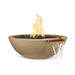 Top Fires Sedona 33-Inch Round Concrete Gas Fire and Water Bowl in Brown