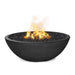 Top Fires Sedona 33-Inch Round Concrete Gas Fire Bowl in Black