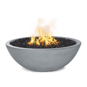 Top Fires Sedona 33-Inch Round Concrete Gas Fire Bowl in Gray - angle view