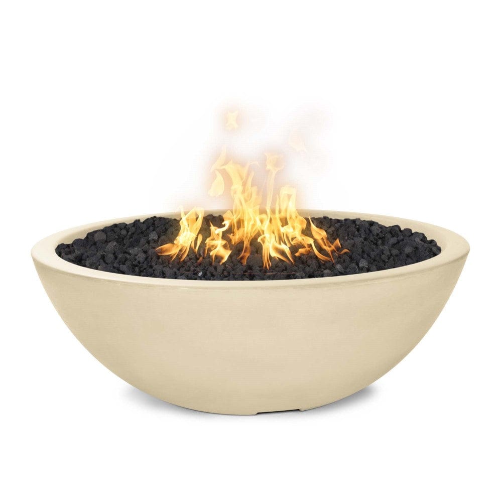 Top Fires Sedona 33-Inch Round Concrete Gas Fire Bowl in Vanilla