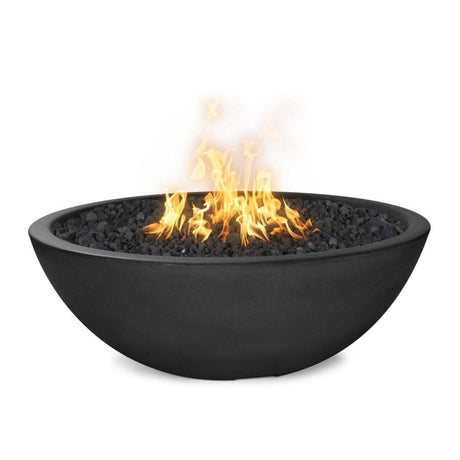 Top Fires Sedona 48-Inch Round GFRC Gas Fire Pit in Black