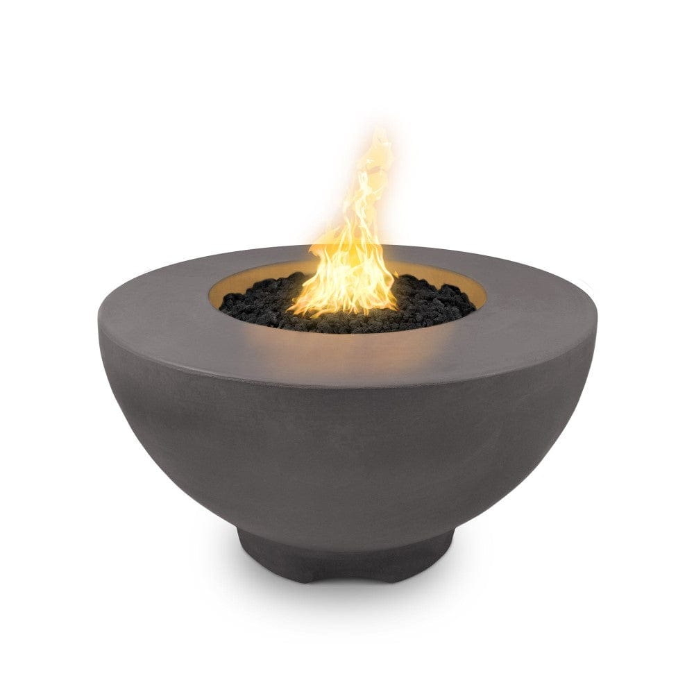 Top Fires 37" Sienna GFRC Gas Fire Pit in Chestnut