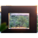 top fires william black powder coated steel square outdoor gas fireplace