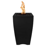 Top Fires 20" Baston Pillar GFRC Gas Fire Pit in Black
