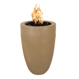 Top Fires 22" Castillo Pillar GFRC Gas Fire Pit in Brown