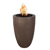 Top Fires 22" Castillo Pillar GFRC Gas Fire Pit in Chocolate