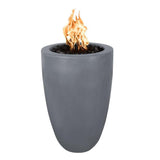 Top Fires 22" Castillo Pillar GFRC Gas Fire Pit in Gray