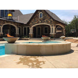 Top Fires Round Concrete Gas Fire and Water Bowl Poolside