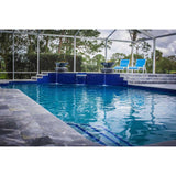 Top Fires Round Concrete Gas Fire and Water Bowl in Gray Pool Accent