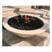Top Fires 24-inch Round Concrete Electronic Ignition Gas Fire Bowl beside the pool