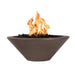 Top Fires 24-inch Round Concrete Electronic Ignition Gas Fire Bowl - OPT-24RFOE