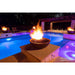 Top Fires Round Concrete Gas Fire Bowl in Chocolate Pool Accent