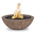 Top Fires 27" Sedona Wood Grain GFRC Gas Fire Bowl - Match Lit Oak
