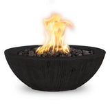 Top Fires 27" Sedona Wood Grain GFRC Gas Fire Bowl Match Lit Ebony