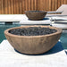 Top Fires 27-inch Oak Sedona Wood Grain GFRC Gas Fire Bowl by the pool