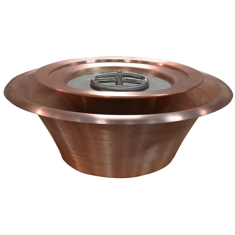 Top Fires 30" 360 Spillway Copper Gas Fire and Water Bowl - Match Lit (OPT-30FW360)