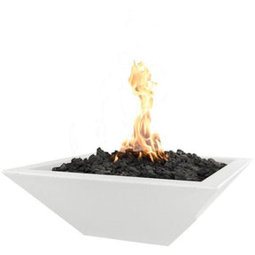 Top Fires 30-inch Square Electronic Concrete Gas Fire Bowl - OPT-30SFOE