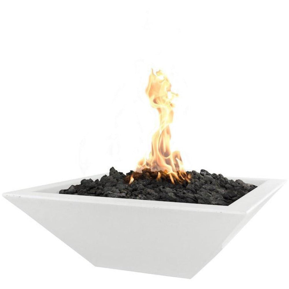Top Fires 30-inch Square Electronic Concrete Gas Fire Bowl - OPT-30SFOE