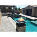 Top Fires Square Concrete Gas Fire Bowl in Gray Pool Accent