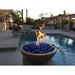 Top Fires Round Concrete Gas Fire and Water Bowl Pool Accent
