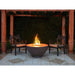 Top Fires 37" Sienna GFRC Gas Fire Pit in Brown outdoor patio
