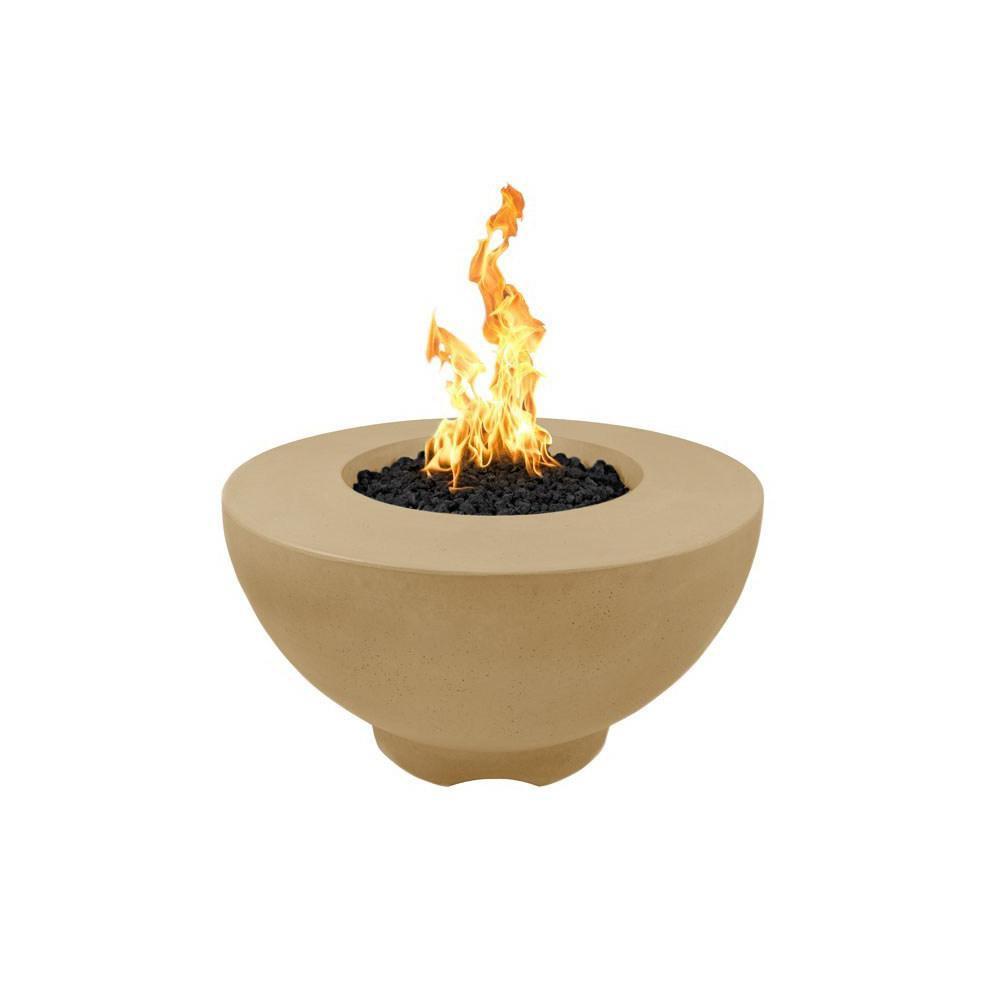 Top Fires 37" Sienna GFRC Gas Fire Pit in Brown