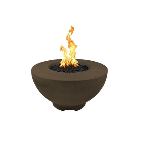 Top Fires 37" Sienna GFRC Gas Fire Pit in Chocolate