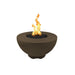 Top Fires 37" Sienna GFRC Gas Fire Pit in Chocolate