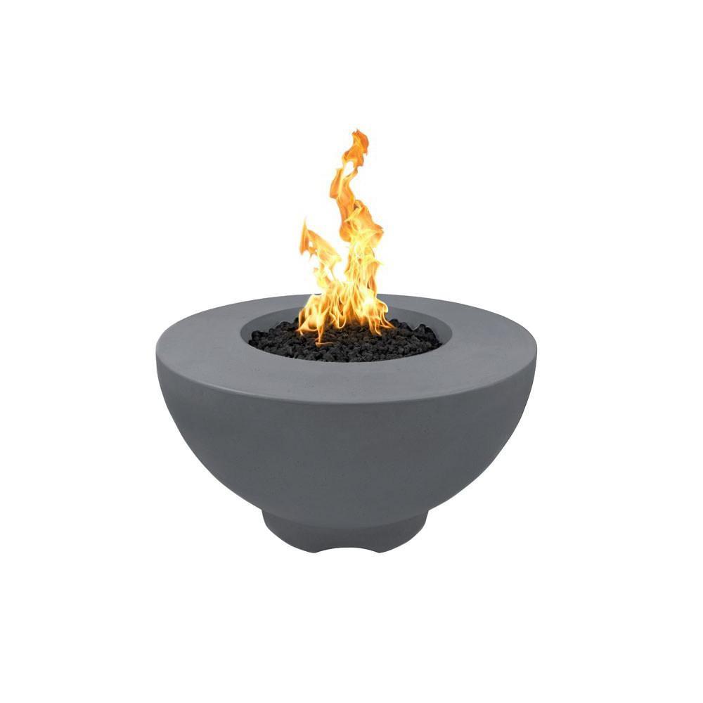 Top Fires 37" Sienna GFRC Gas Fire Pit in Gray