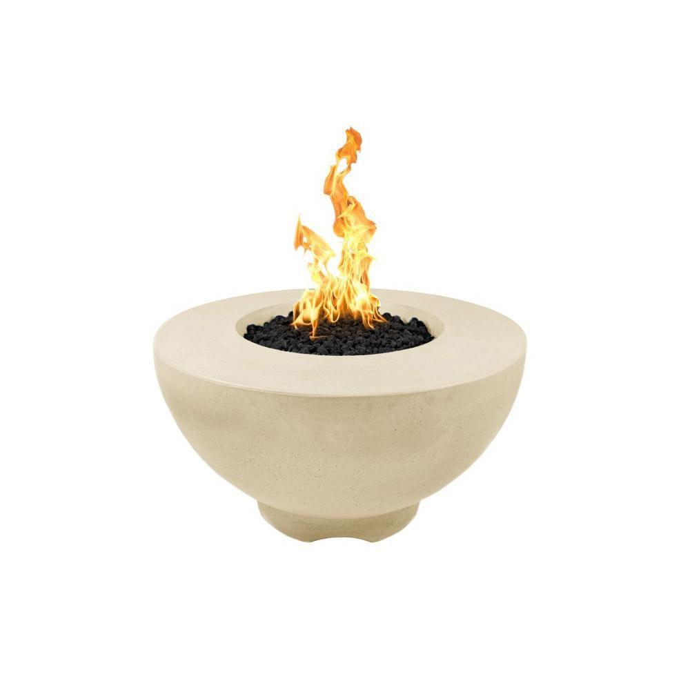 Top Fires 37" Sienna GFRC Gas Fire Pit in Vanilla