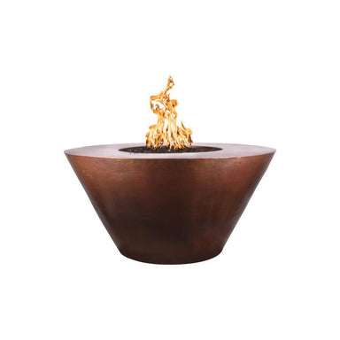 Top Fires 48" Round Hammered Copper Gas Fire Pit - Match Lit (OPT-48RM)